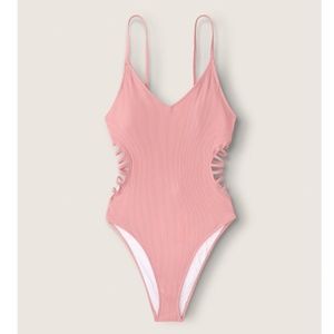 New Victoria’s Secret Pink Strappy Side Ribbed One Piece Swimwear